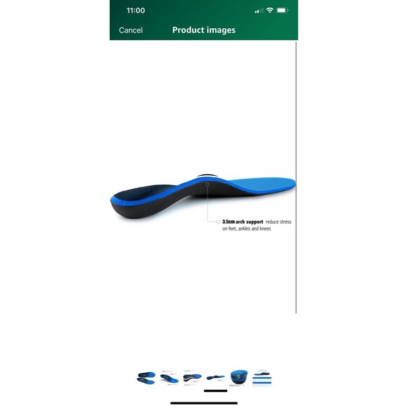 Plantar Fasciitis Insoles for Men Women Arch support- Orthotics Inserts size C - Picture 5 of 7